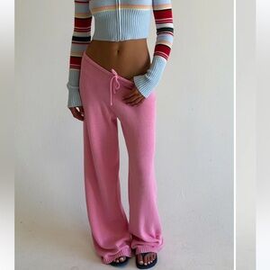 Frankies Bikinis Westley Cloud Knit Pant in Sweetheart NWT never worn